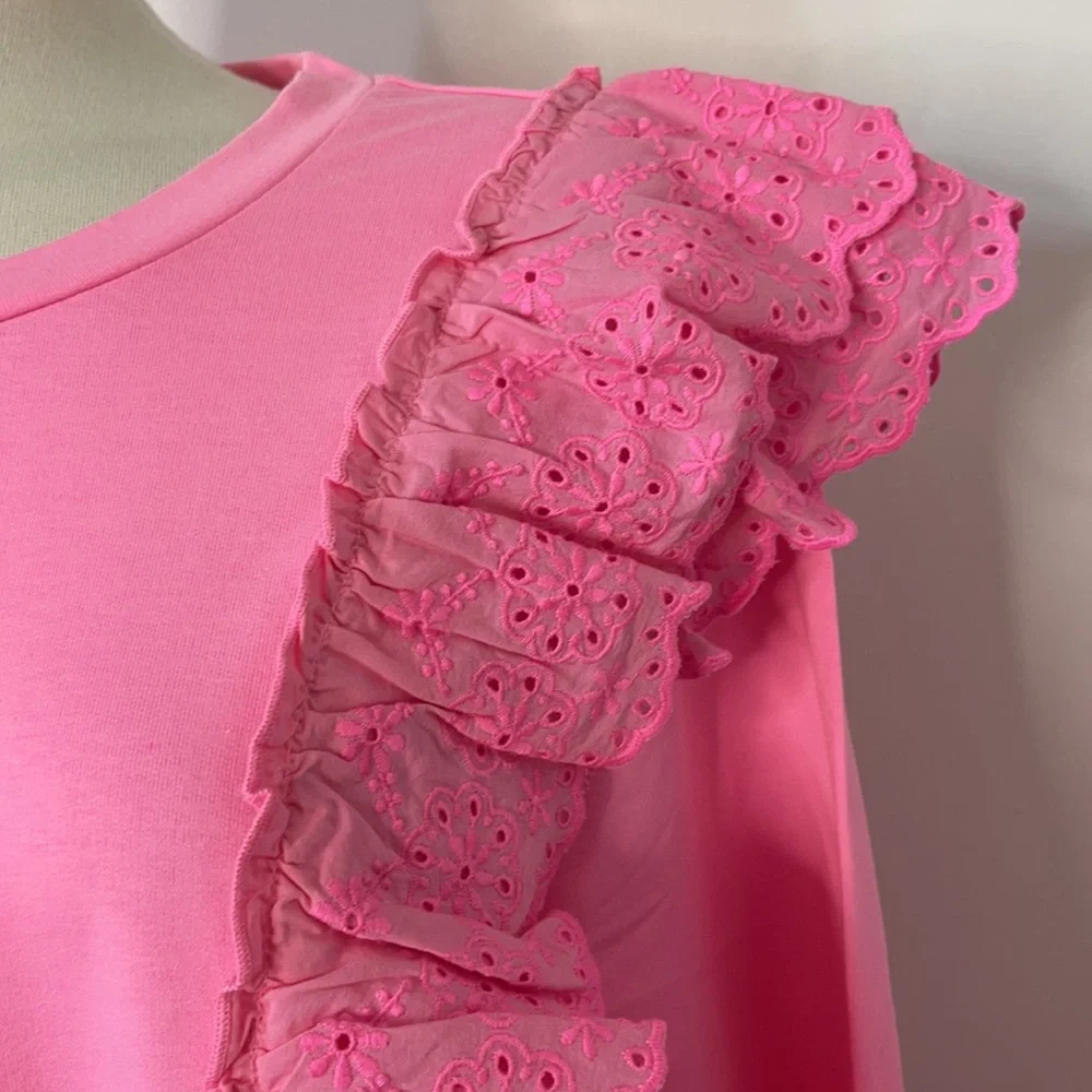 Sweatshirt - Lilly Pulitzer Deva Sweatshirt- pink shandy LP28 - Picture 6 of 11